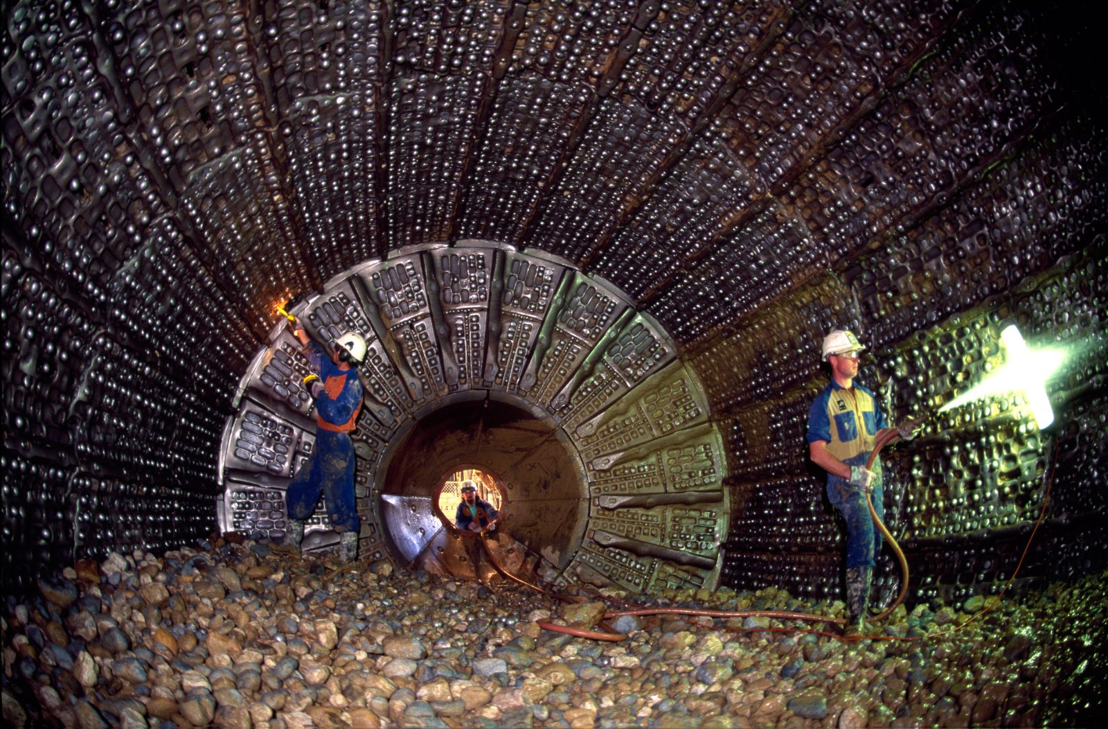 Inside Waihi Gold's SAG mill, gold-bearing quartz is crushed by forged steel balls against the curiously wrought linings of a rotating drum. Prices cast the bolt-on lining plates, which last little more than a month in the brutal interior of the tumbler. The opportunities created by the Coromandel goldrush drew Prices to Thames last century, and in the last two decades mining work has again become a significant part of their business.